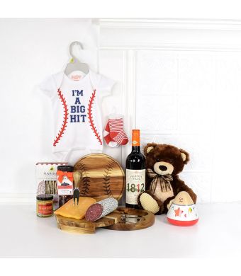 Baby’s Day Out Gourmet Gift Set with Wine, baby gift baskets, wine gift baskets, baby gifts
