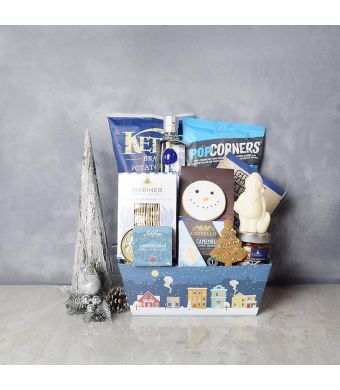 Holiday Snack Smorgasbord with Liquor, liquor gift baskets, gourmet gifts, gifts
