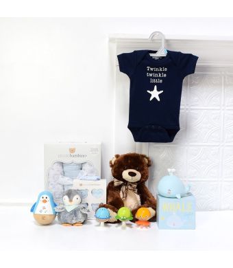 Baby Boy Fun Set, baby gift baskets, baby boy, baby gift, new parent, baby toys