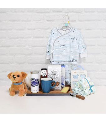 HUGS & SNUGGLES GIFT SET, baby gift basket, welcome home baby gifts, new parent gifts